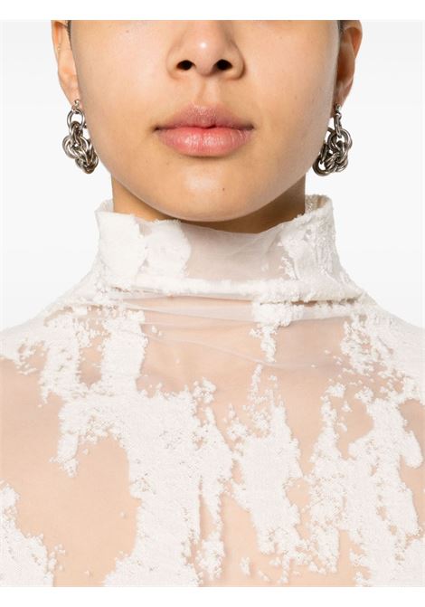 top jacquard donna bianco in cotone ACNE STUDIOS | AL0398AEG